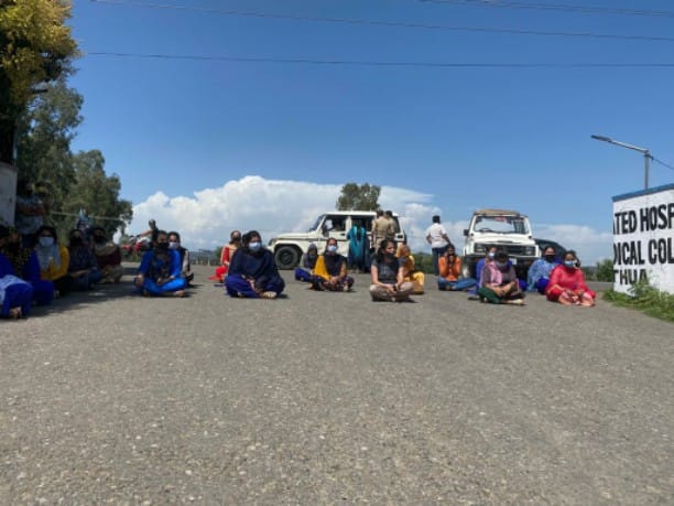 Terminated health workers agitation against gov order